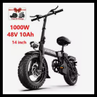 Electric Bike Heavy Duty 1000w 14 26 Inch 30-50mph 48v 10ah 15ah 17.5ah, Capable Of Climbing 45° Slopes Adult Electric Scooters and Electric Bikes