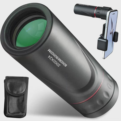 Monocular Telescope, Compact Portable for Travel, Hiking, Fishing, Camping, Stargazing, Concerts & Bird Watching 2000X25 HD